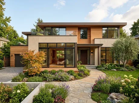 House facade and garden reimagined